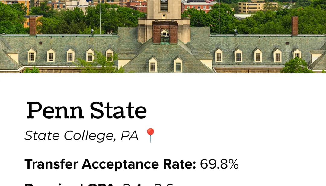 Old Main tower at Penn State with mountains behind State College