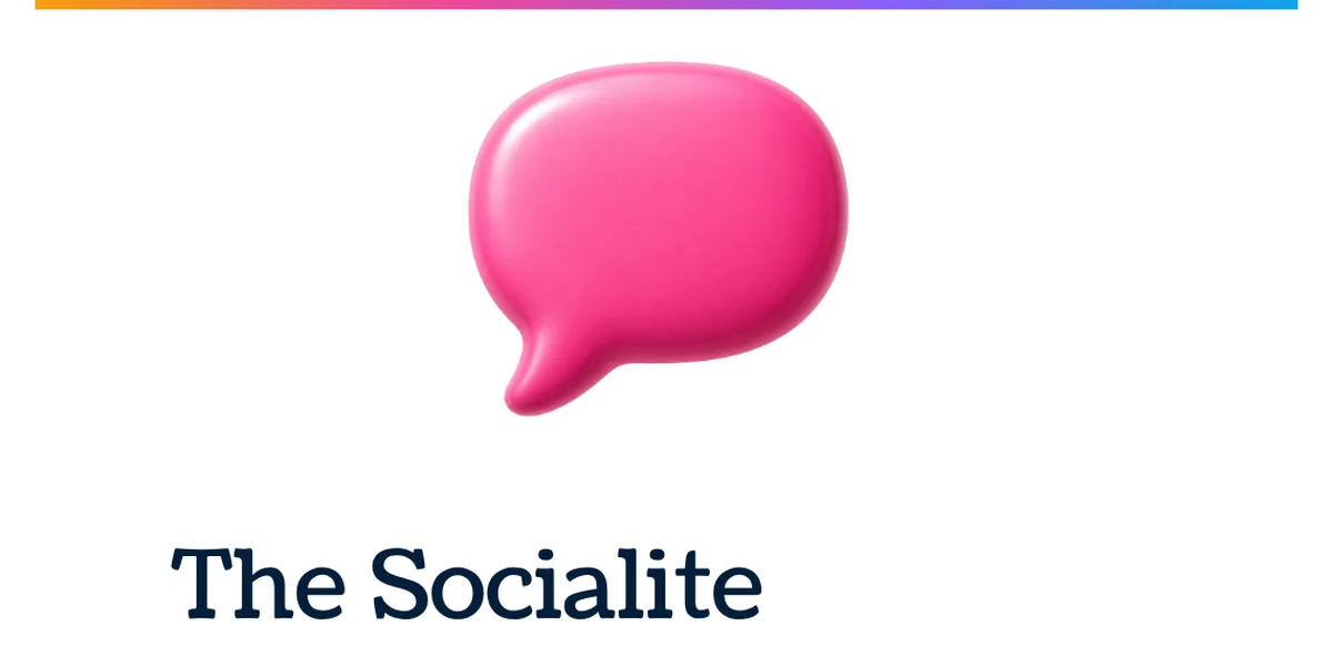The Socialite, represented by a pink speech bubble