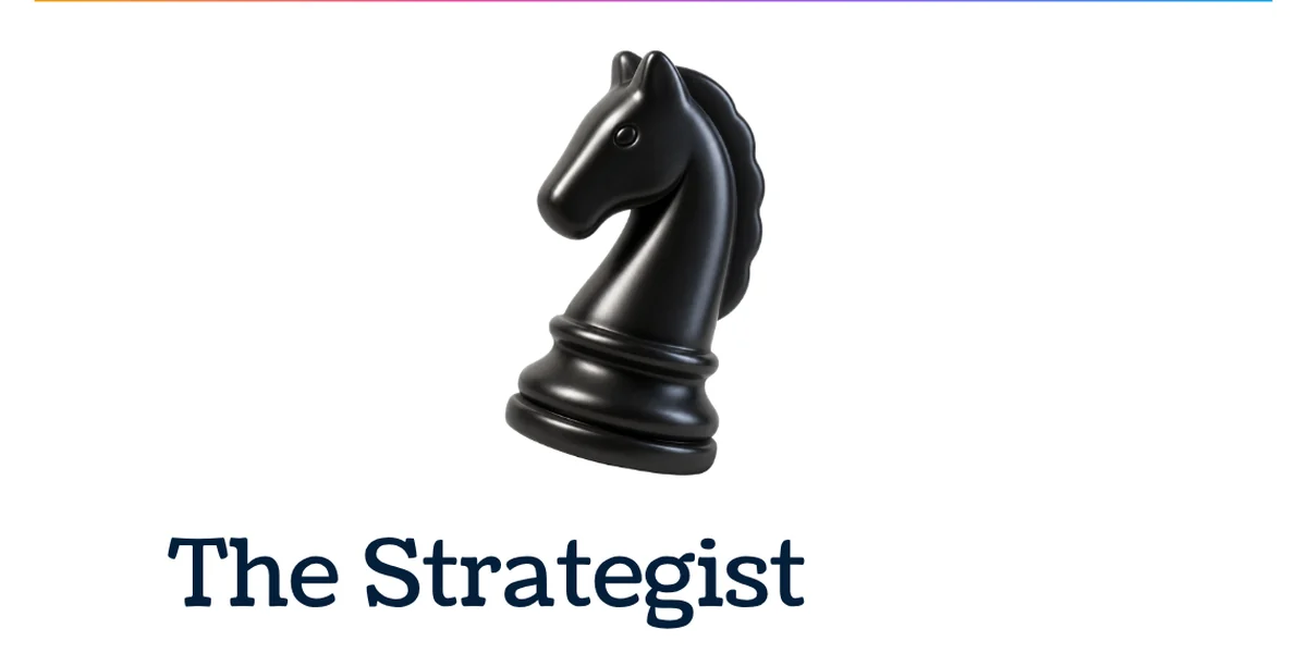 The Strategist, represented by a black chess knight