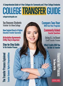 College student comparing credit transfer results versus major requirements on a laptop