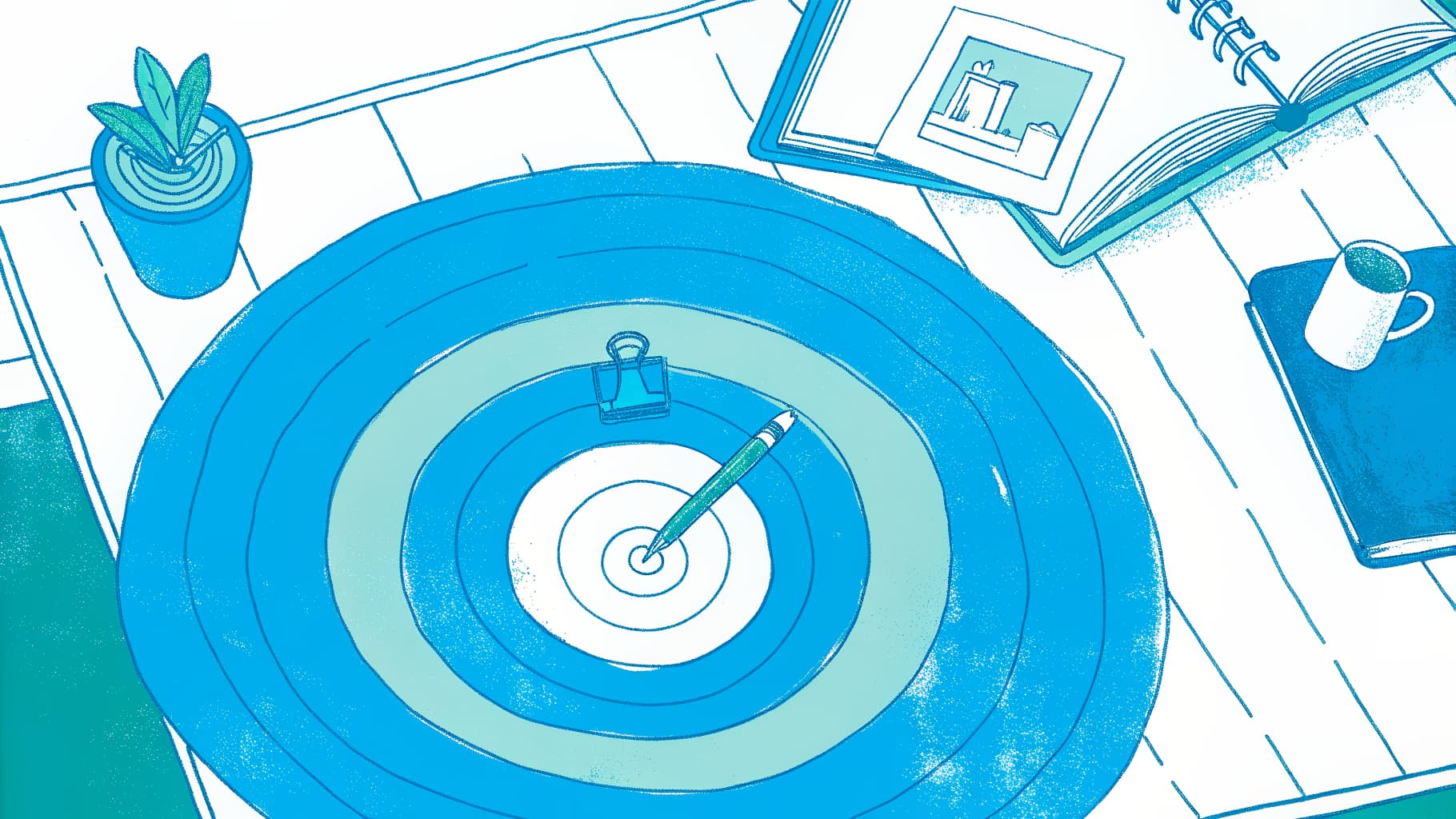 Transfer credit checkmark badge falling short of a major-requirement bullseye on a student's desk