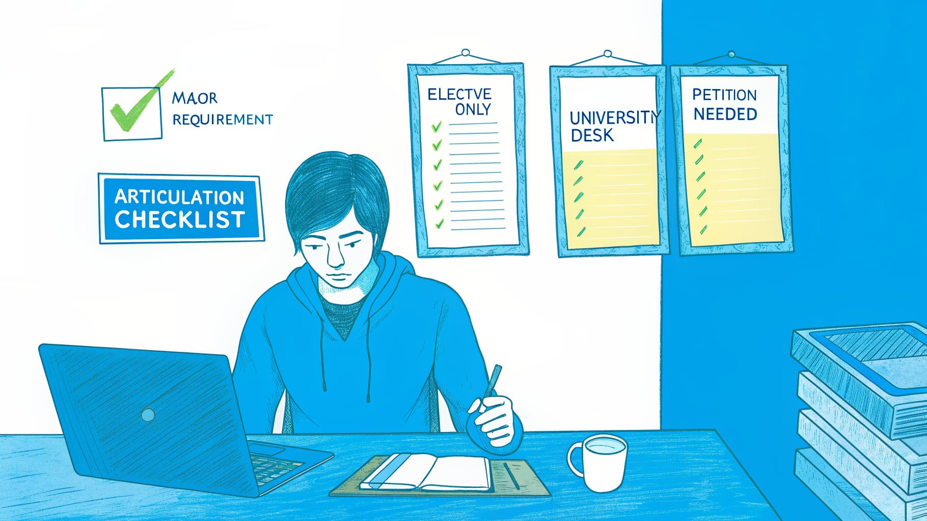 Student confidently checks transfer list, then faces three conflicting credit outcomes at university