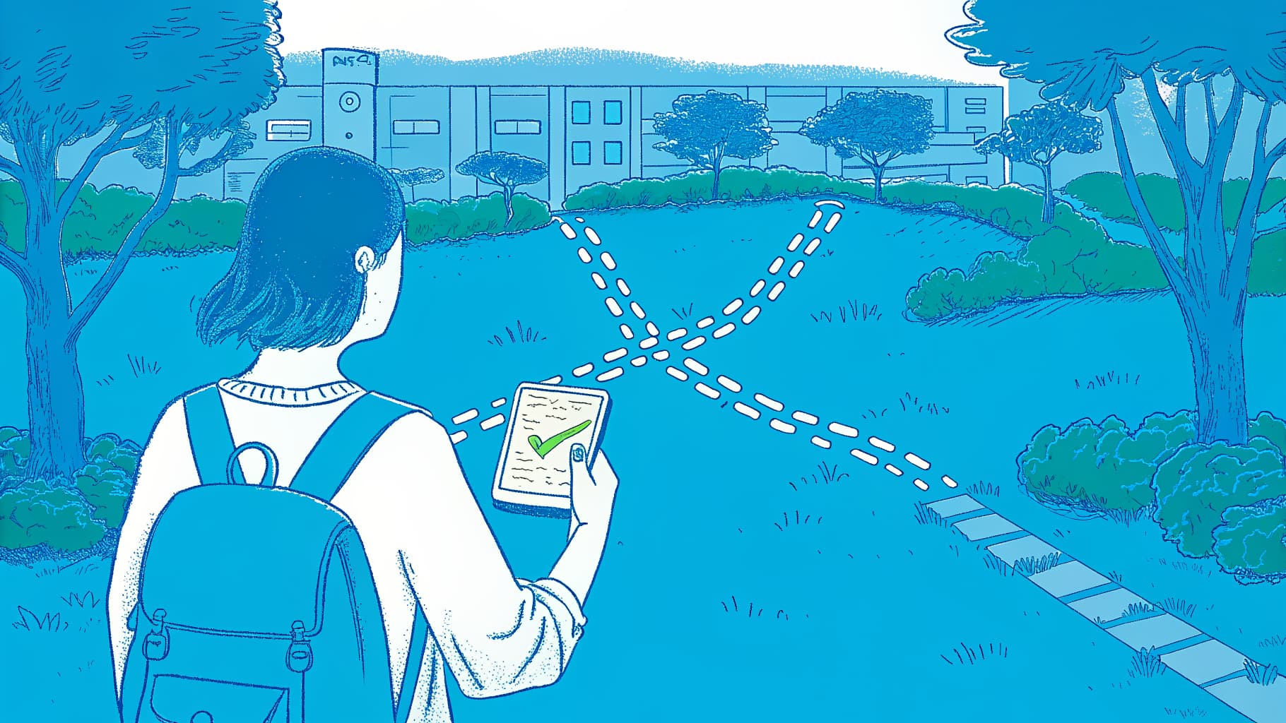 Student at a crossroads between a single confirmed course and a full sequenced transfer pathway