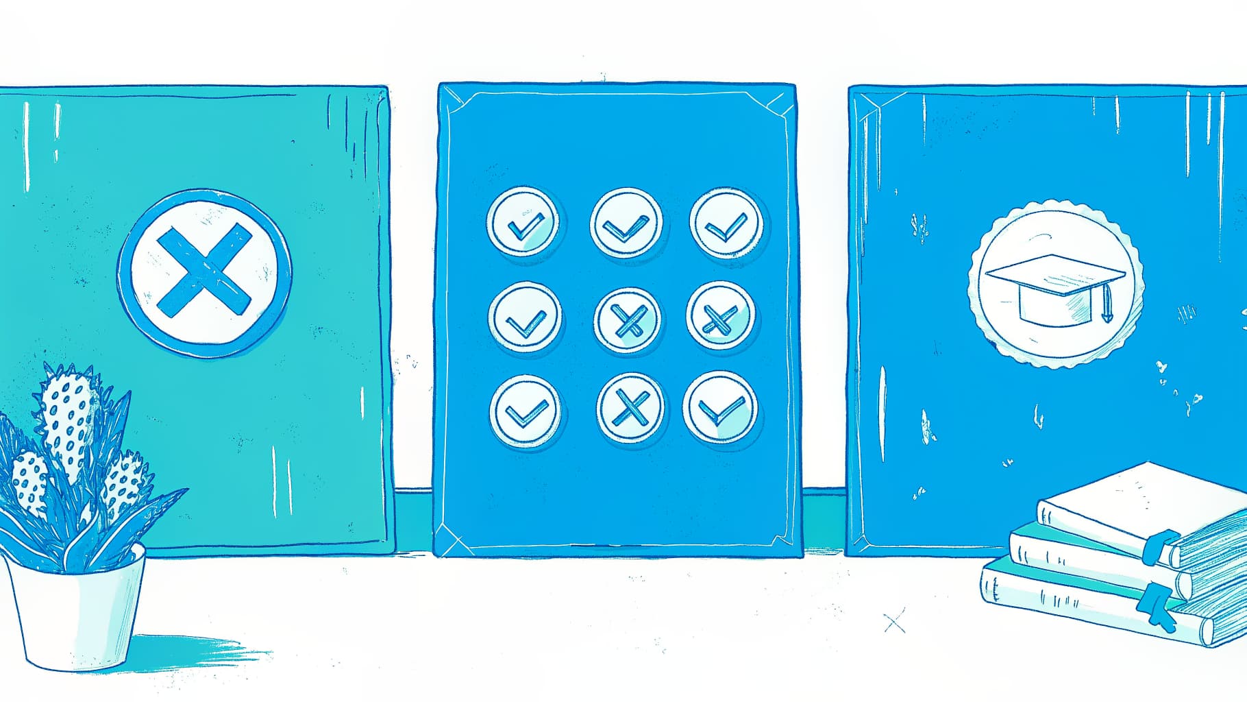 Three cards sorting transferable versus non-transferable community college credits for transfer students