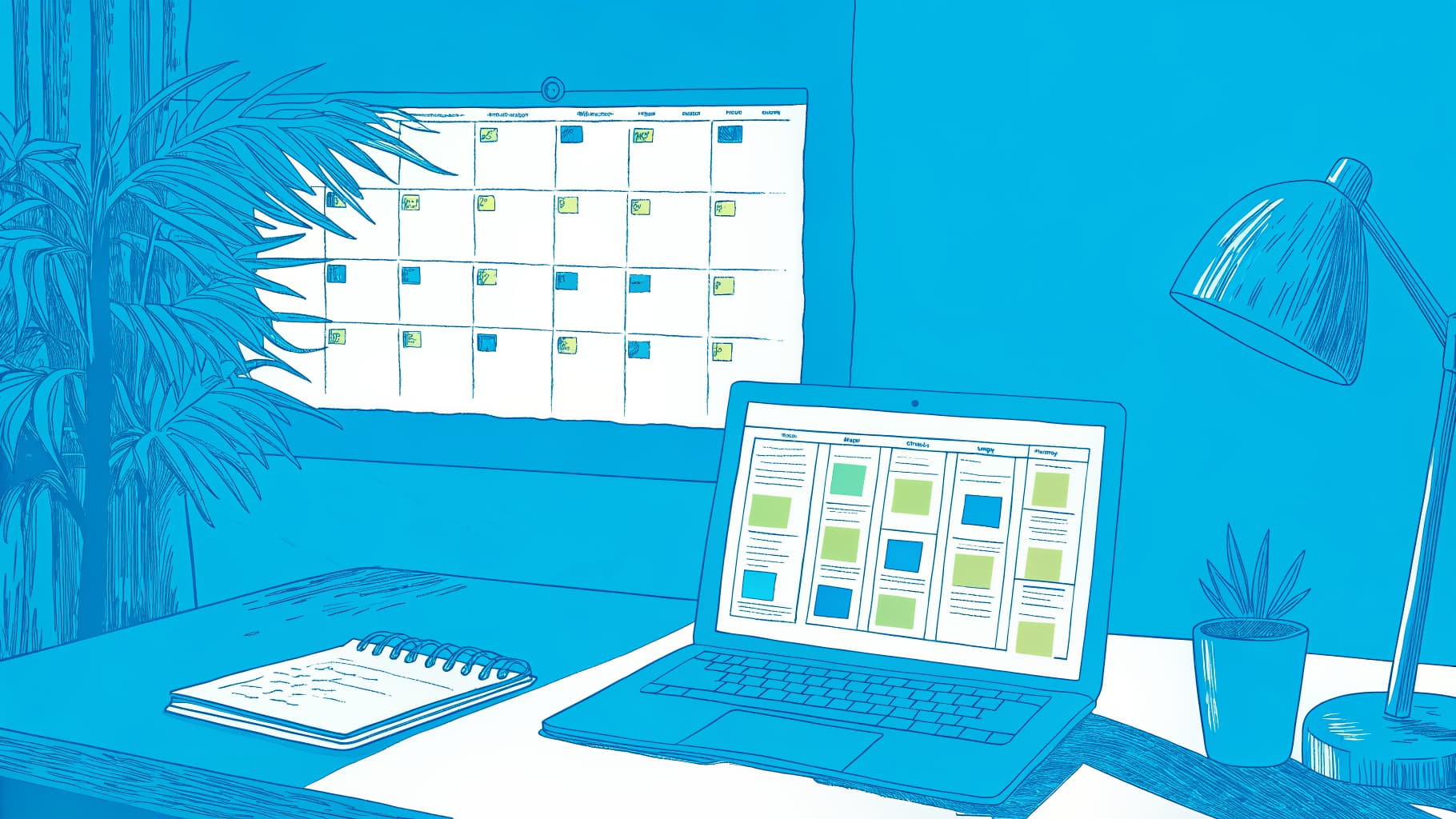 Student desk with reverse-engineered transfer deadline calendar and course timeline on laptop